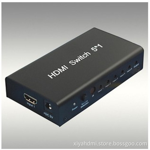 HDMI switcher 5*1 with metal housing